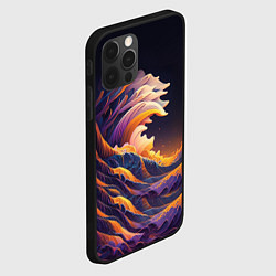 Чехол для iPhone 12 Pro Красочная волна, цвет: 3D-черный — фото 2
