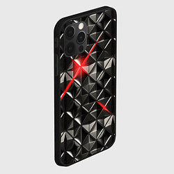 Чехол для iPhone 12 Pro Металлические плитки, цвет: 3D-черный — фото 2