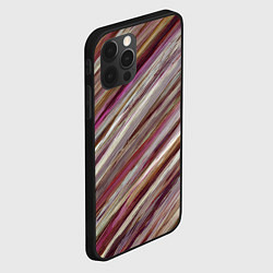 Чехол для iPhone 12 Pro Полосы цвета с текстурой планеты, цвет: 3D-черный — фото 2