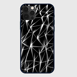 Чехол для iPhone 12 Pro Черно белые нервы, цвет: 3D-черный