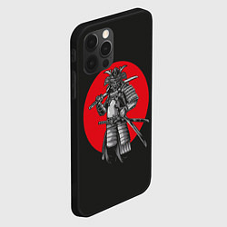 Чехол для iPhone 12 Pro Японский воин-самурай, цвет: 3D-черный — фото 2