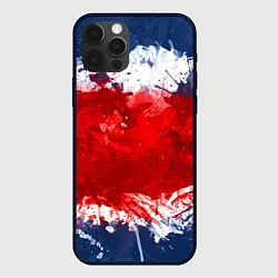 Чехол для iPhone 12 Pro Grunge strips colors, цвет: 3D-черный