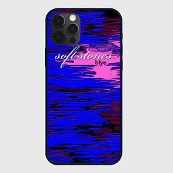 Чехол для iPhone 12 Pro Soft stones blye, цвет: 3D-черный