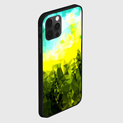 Чехол для iPhone 12 Pro Green abstract colors, цвет: 3D-черный — фото 2