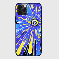 Чехол для iPhone 12 Pro BMW - neon pattern - Germany, цвет: 3D-черный