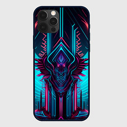 Чехол для iPhone 12 Pro Кибернетический узор дракона, цвет: 3D-черный