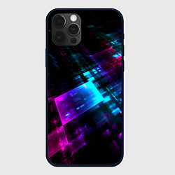 Чехол для iPhone 12 Pro Неоновый киберпанк, цвет: 3D-черный