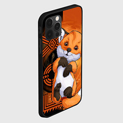 Чехол для iPhone 12 Pro Fox cub, цвет: 3D-черный — фото 2