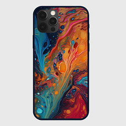 Чехол iPhone 12 Pro Яркие абстрактные разводы краски