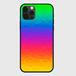 Чехол iPhone 12 Pro Радужный цвет полигонов