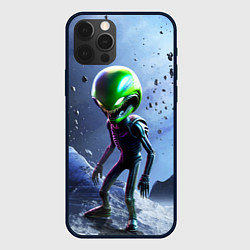 Чехол для iPhone 12 Pro Alien during a space storm, цвет: 3D-черный