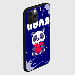 Чехол для iPhone 12 Pro Поля панда с сердечком, цвет: 3D-черный — фото 2
