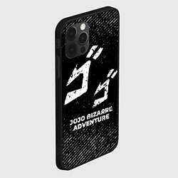 Чехол для iPhone 12 Pro JoJo Bizarre Adventure с потертостями на темном фо, цвет: 3D-черный — фото 2