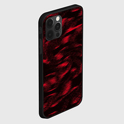 Чехол для iPhone 12 Pro Абстракт красного, цвет: 3D-черный — фото 2