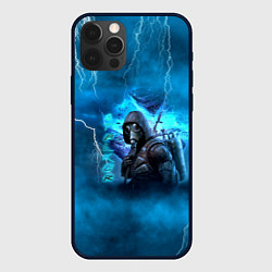 Чехол для iPhone 12 Pro Stalker sky art blue, цвет: 3D-черный