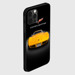 Чехол для iPhone 12 Pro Американский маслкар Chevrolet Corvette Stingray, цвет: 3D-черный — фото 2