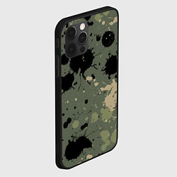Чехол для iPhone 12 Pro Камуфляж из клякс, цвет: 3D-черный — фото 2