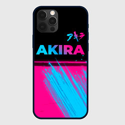 Чехол для iPhone 12 Pro Akira - neon gradient: символ сверху, цвет: 3D-черный