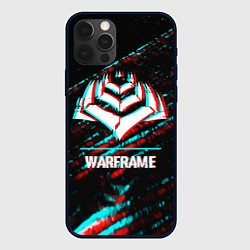 Чехол для iPhone 12 Pro Warframe в стиле glitch и баги графики на темном ф, цвет: 3D-черный