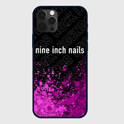 Чехол для iPhone 12 Pro Nine Inch Nails rock legends: символ сверху, цвет: 3D-черный