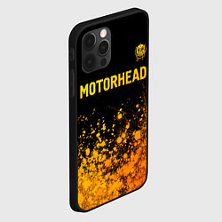 Чехол для iPhone 12 Pro Motorhead - gold gradient: символ сверху, цвет: 3D-черный — фото 2