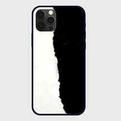Чехол для iPhone 12 Pro Вертикально оторванный лист бумаги, цвет: 3D-черный