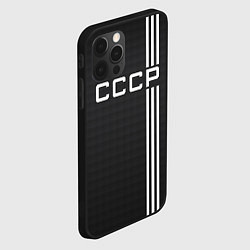 Чехол для iPhone 12 Pro СССР карбон, цвет: 3D-черный — фото 2