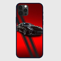 Чехол для iPhone 12 Pro Английский спортивный автомобиль Jaguar, цвет: 3D-черный