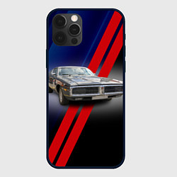 Чехол для iPhone 12 Pro Американский маслкар Dodge Charger, цвет: 3D-черный