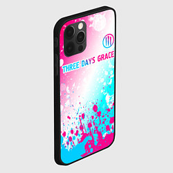 Чехол для iPhone 12 Pro Three Days Grace neon gradient style: символ сверх, цвет: 3D-черный — фото 2