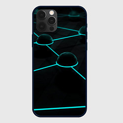Чехол для iPhone 12 Pro Неоновые соединения, цвет: 3D-черный