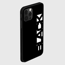 Чехол для iPhone 12 Pro Black minimalistik, цвет: 3D-черный — фото 2