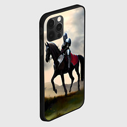 Чехол для iPhone 12 Pro Воин рыцарь на лошади, цвет: 3D-черный — фото 2