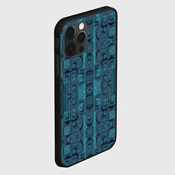 Чехол для iPhone 12 Pro Паттерн микросхема, цвет: 3D-черный — фото 2