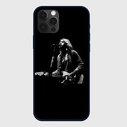 Чехол для iPhone 12 Pro Курт Кобейн с гитарой, цвет: 3D-черный