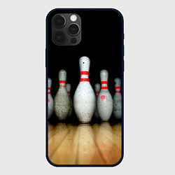 Чехол для iPhone 12 Pro Боулинг - кегли на дорожке, цвет: 3D-черный