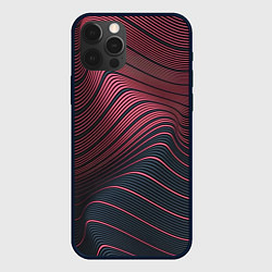Чехол для iPhone 12 Pro Динамические волны, цвет: 3D-черный