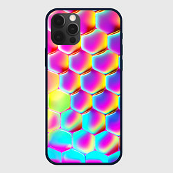 Чехол для iPhone 12 Pro Розовая чешуя - текстура, цвет: 3D-черный