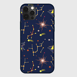 Чехол для iPhone 12 Pro Созвездия, цвет: 3D-черный