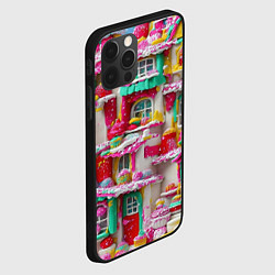 Чехол для iPhone 12 Pro Домики из сладостей, цвет: 3D-черный — фото 2