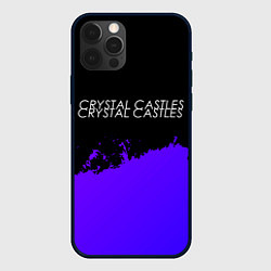 Чехол для iPhone 12 Pro Crystal Castles purple grunge, цвет: 3D-черный