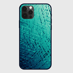 Чехол для iPhone 12 Pro Градиент зеленый туман, цвет: 3D-черный
