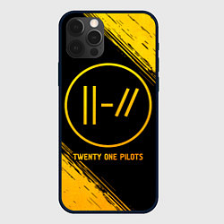 Чехол для iPhone 12 Pro Twenty One Pilots - gold gradient, цвет: 3D-черный