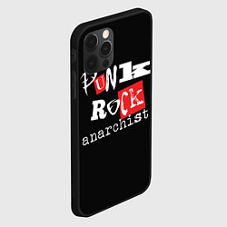 Чехол для iPhone 12 Pro Панк-рок анархист, цвет: 3D-черный — фото 2