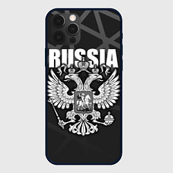 Чехол для iPhone 12 Pro Russia - герб РФ, цвет: 3D-черный