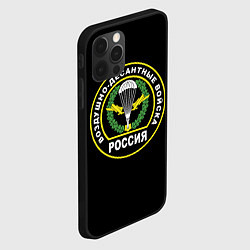 Чехол для iPhone 12 Pro ВДВ - логотип, цвет: 3D-черный — фото 2