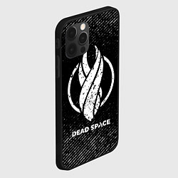 Чехол для iPhone 12 Pro Dead Space с потертостями на темном фоне, цвет: 3D-черный — фото 2