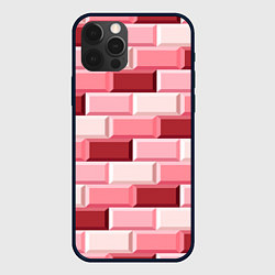 Чехол для iPhone 12 Pro Красные кирпичи, цвет: 3D-черный