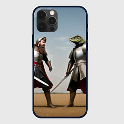 Чехол для iPhone 12 Pro Древний Рус против Ящера, цвет: 3D-черный