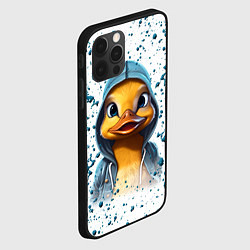 Чехол для iPhone 12 Pro Забавный утенок, цвет: 3D-черный — фото 2